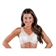 Cortland Intimates Long Line Back Support Soft Cup Bra,White,50DDD at   Women's Clothing store: Bras