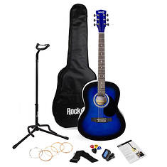 RockJam Acoustic Guitar Kit with Stand