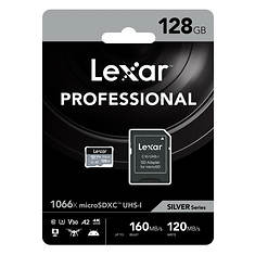 Lexar 128GB Professional SILVER Series 1066x microSDXC UHS-I Memory Card