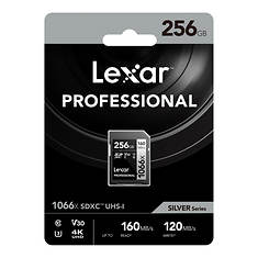 Lexar 256GB Professional SILVER Series 1066x SDXC UHS-I Memory Card