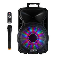 beFree Sound 12" 2500W BT Rechargeable Portable Party Speaker with Lights