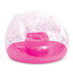 Three Cheers For Girls Pink Glitter Confetti Inflatable Chair