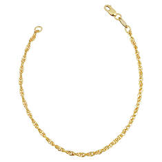 Fremada Gold 14K Gold-Filled 10" Double Cable Anklet