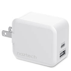Naztech 30W USB-C PD + 12W USB Fast Wall Charger
