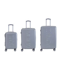 Rae Dunn 3-Piece Expandable Rolling Luggage Set