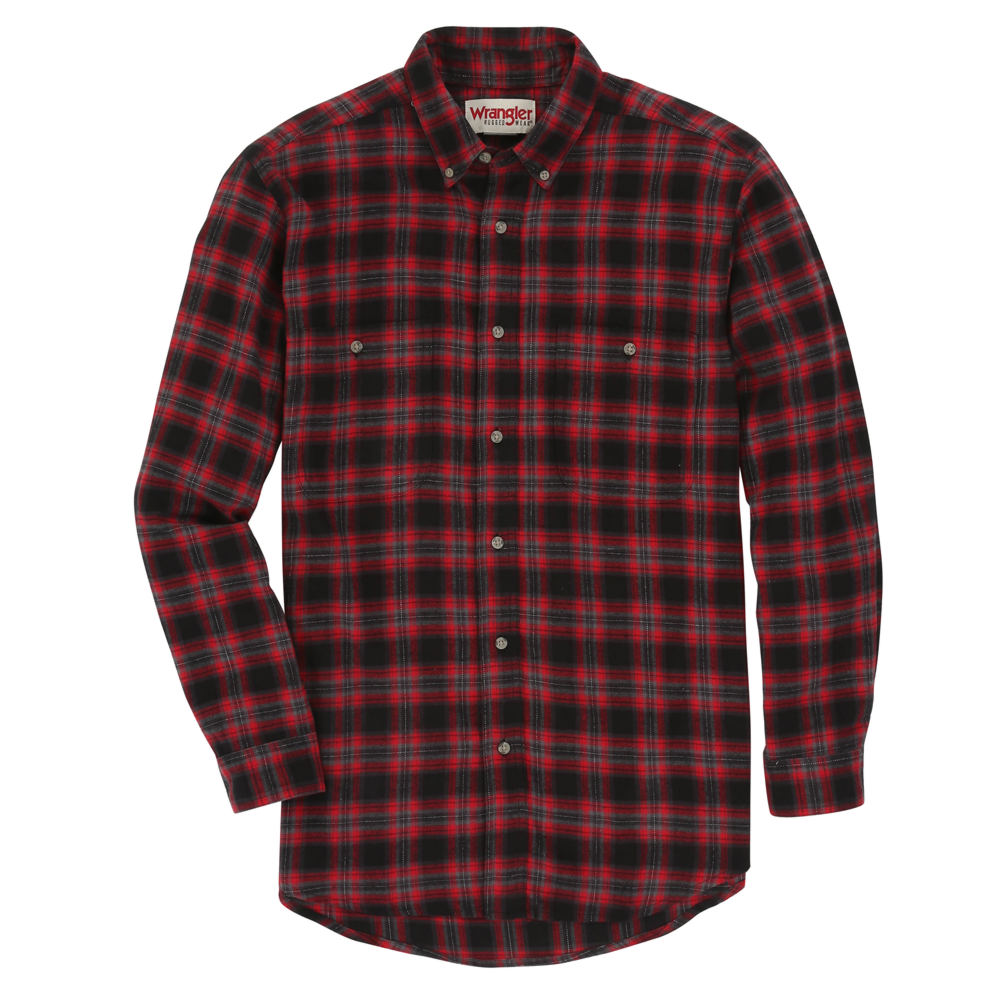 Wrangler Blue Ridge Flannel Shirt - Color Out of Stock | FREE Shipping at  