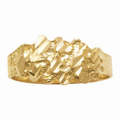 Men's 10K Gold Nugget Ring