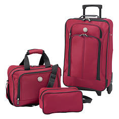 Travelers Club Euro Value 3-Piece Carry-On Luggage Set