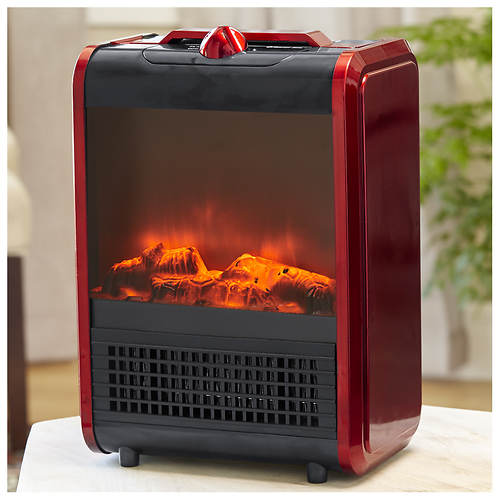 Comfort Zone Mini Fireplace Ceramic Heater