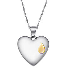 Sterling Silver Memorial Heart Pendant Necklace