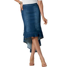 Masseys Flounced Denim Skirt