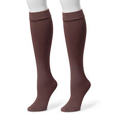 Muk Luks Women's 2-Pack Fleece Lined Knee High Socks