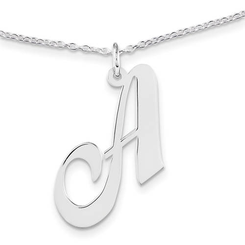 Sterling Silver Initial Charm Necklace