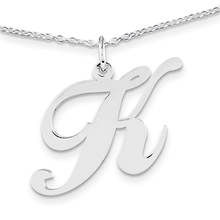 Sterling Silver Initial Charm Necklace