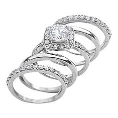 5-Piece Sterling Silver Ring Set