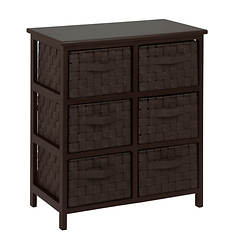 Woven Strap 6-Drawer Chest