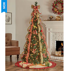 6' Pop-Up Pre-Lit/Pre-Decorated Tree - Opened Item