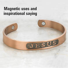 Copper Magnetic Jesus Bracelet