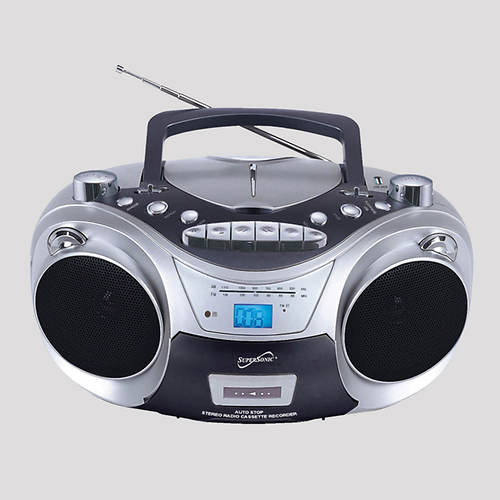 Supersonic® Portable MP3/CD/Cassette Player