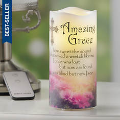 Musical Amazing Grace LED Candle