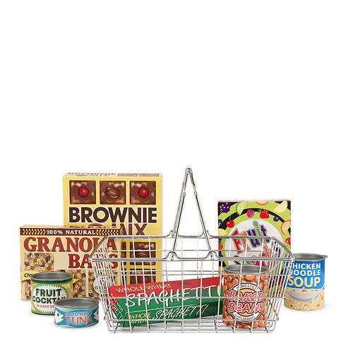 Grocery Basket with Play Food Melissa & Doug Let's Play House 