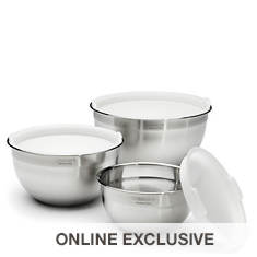 Cuisinart 3-Piece Stainless Steel Mixing Bowls with Lids
