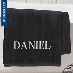 Personalized Bath Sheet-Black