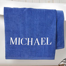 Personalized Bath Sheet-Blue