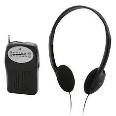 GPX AM/FM Radio with Headphones