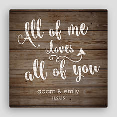 Personalized Love All Of You Canvas