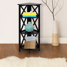 Casual Home Montego 3-Shelf Corner Folding Bookcase
