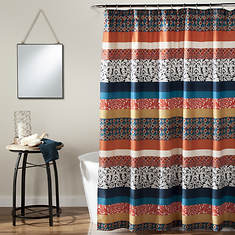Lush Décor - Boho Stripe Shower Curtain