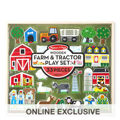 Melissa & Doug Wooden Farm & Tractor Play
