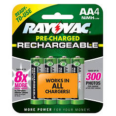 Rayovac AA Rechargeable Batteries 4-Pack