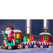 7' Inflatable Santa Train