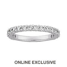 Women's Sterling Silver CZ Anniversary Band
