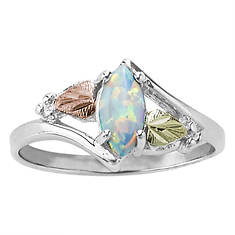 Landstroms Women's Black Hills Gold Opal Marquise Ring