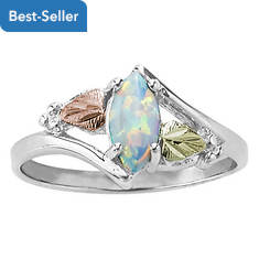 Landstroms Women's Black Hills Gold Opal Marquise Ring