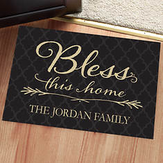 Personalized Bless This Home Doormat