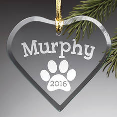 Personalized Glass Ornament - Special Dog