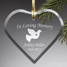 Personalized Glass Ornament - In Loving Memory