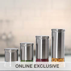 4-Piece Stainless Steel Canister Set