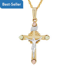 Landstroms Black Hills Gold Crucifix Necklace