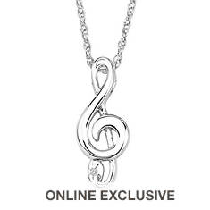 Music Note Diamond Necklace (Women's)
