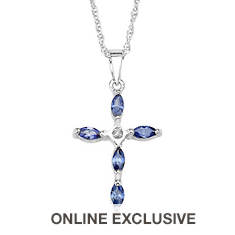 Tanzanite and Clear CZ Necklace (Women's)