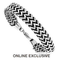Stainless Steel Antiquing Bracelet (Men's)