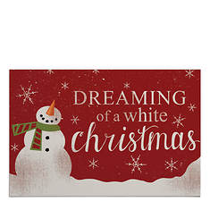 White Christmas Doormat