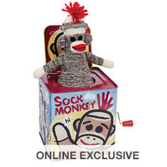 Schylling Sock Monkey Jack-in-the-Box