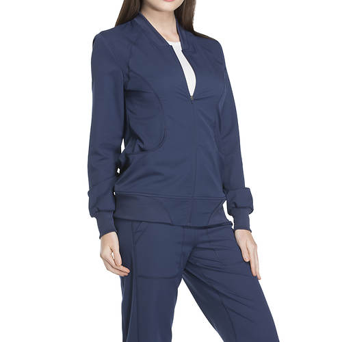 Dickies Medical Uniforms Women's Dynamix-Zip Front Warm-Up Jacket