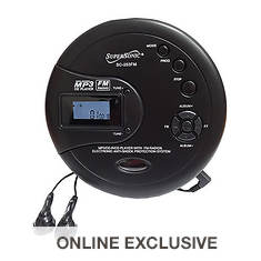 SuperSonic Personal MP3/CD Player with FM Radio